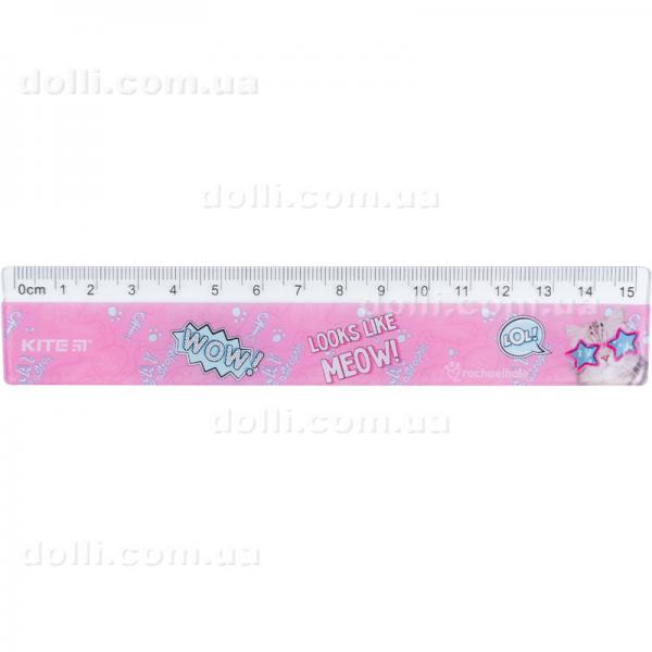 Линейка пластиковая Kite Rachael Hale R22-090, 15 см