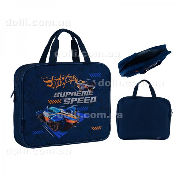 Школьная текстильная сумка Kite Hot Wheels HW24-589, 1 отделение, A4