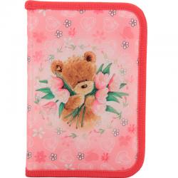 Пенал без наполнения школьный Kite Popcorn Bear PO17-621