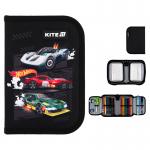 Пенал с наполнением Kite Hot Wheels HW25-622H-1, 1 отделение, 2 отвоврота