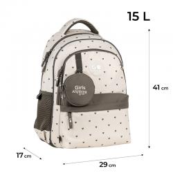 Рюкзак шкільний GoPack Education Beige Polka Dots GO26-182M-3