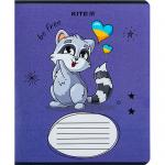 Тетрадь школьная Kite Храбрые животные K24-234-2, 12 листов, в линию