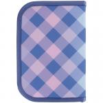 Пенал с наполнением Kite Purple Chequer K24-622H-3, 1 отделение, 2 отворота