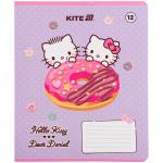 Тетрадь школьная Kite Hello Kitty HK25-232-2, 12 листов, клетка
