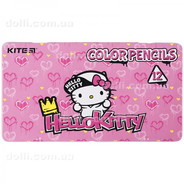Карандаши цветные трёхгранные Kite Hello Kitty HK21-058 12 шт.